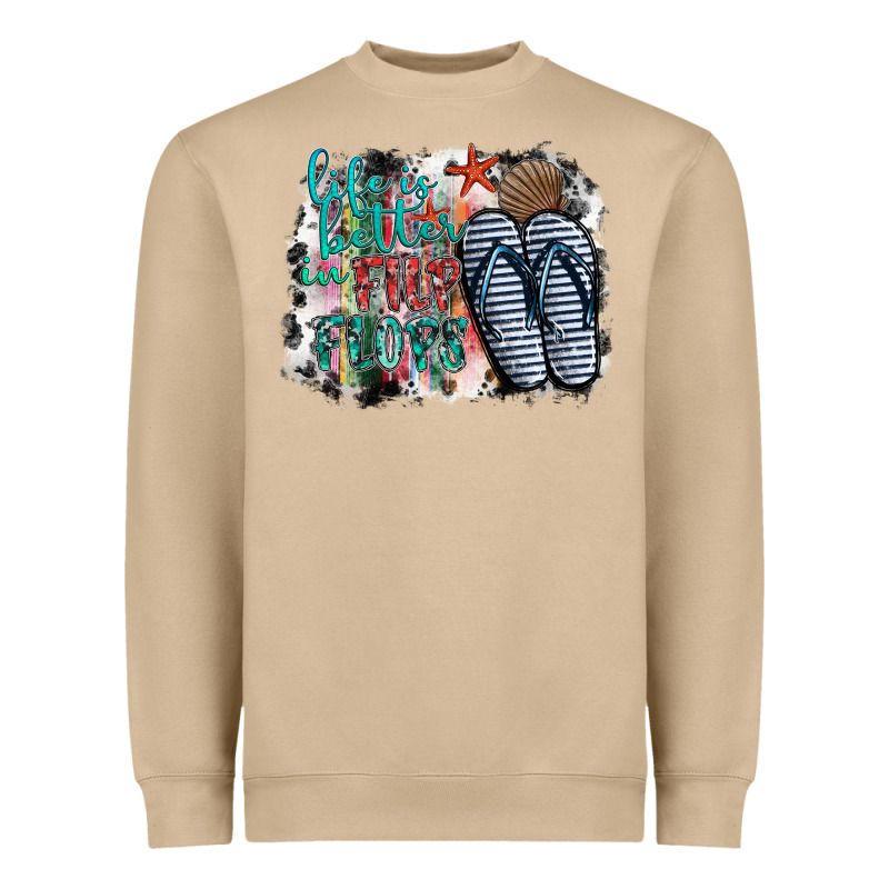 Life Is Better In Fılp Flops Heavyweight Sweatshirt by SublimationCraftShop | Teevron