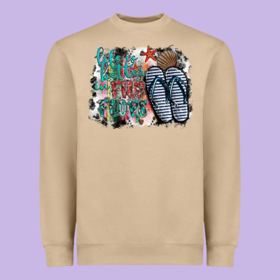 Life Is Better In Fılp Flops Heavyweight Sweatshirt Designed By Sublimationcraftshop