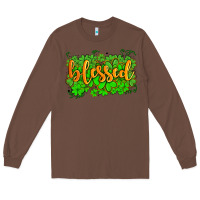 Chestnut blessed with  shamrocks Long Sleeve Tee - AdoDesignShop
