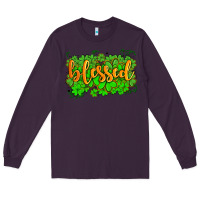 Plum blessed with  shamrocks Long Sleeve Tee - AdoDesignShop