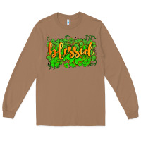 Toasted Coconut blessed with  shamrocks Long Sleeve Tee - AdoDesignShop
