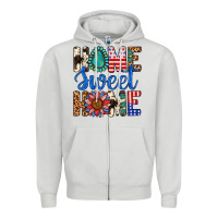 Dove Grey Home Sweet Home Zipper Hoodie - LillyAllenDesigns