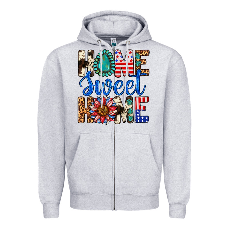 Home Sweet Home Zipper Hoodie by LillyAllenDesigns | Teevron