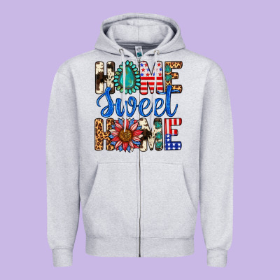 Home Sweet Home Zipper Hoodie Designed By Lillyallendesigns