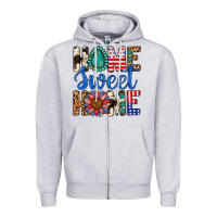 Heather Grey Home Sweet Home Zipper Hoodie - LillyAllenDesigns