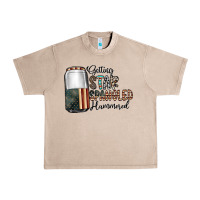 French Oak getting star spangled hammered Urban Heavy Tee - CowhideDigitalArt