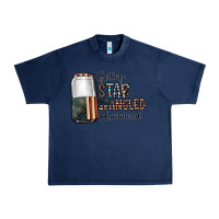 Navy getting star spangled hammered Urban Heavy Tee - CowhideDigitalArt
