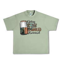Oil Green getting star spangled hammered Urban Heavy Tee - CowhideDigitalArt