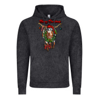 Vintage Black merry christmas longhorn cow Vintage Hoodie - RanaPortraitStore