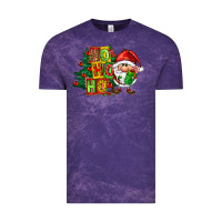 Cloud Purple ho ho ho santa gnomes Vintage Tee - FaDigitalArtStudio