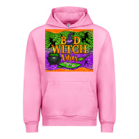 Fuchsia Pink bad witch vibes Urban Hoodie - NancyCooperArtShop