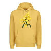 Antique Gold Botanical Goldenrod Illustrations Premium Hoodie - LillyAllenDesigns