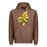 Chestnut Botanical Goldenrod Illustrations Premium Hoodie - LillyAllenDesigns