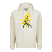 Oatmeal Heather Botanical Goldenrod Illustrations Premium Hoodie - LillyAllenDesigns