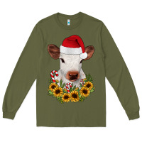 Army Green calf sunflower christmas Long Sleeve Tee - JahusDesignShop