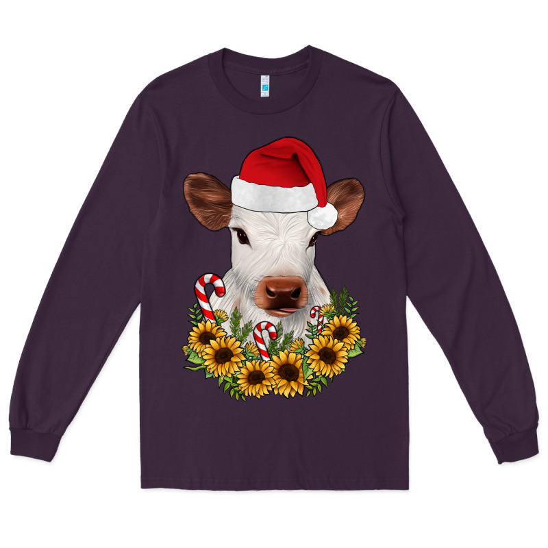 Calf Sunflower Christmas Long Sleeve Tee by JahusDesignShop | Teevron