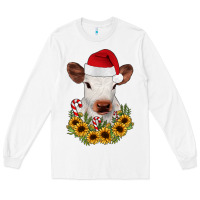 White calf sunflower christmas Long Sleeve Tee - JahusDesignShop