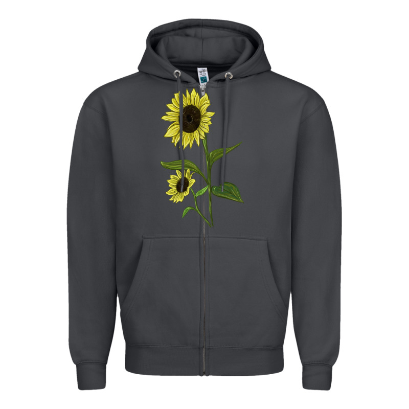 Buttercream Sunflower Zipper Hoodie by LillyAllenDesigns | Teevron