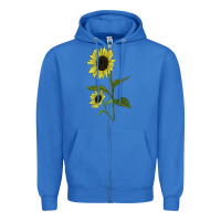 True Royal Buttercream Sunflower Zipper Hoodie - LillyAllenDesigns