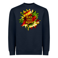 Navy black lives matter sunflower Heavyweight Sweatshirt - HRA Design Shop