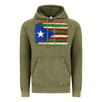 Vintage Olive Mexico and Puerto Rico Flag Vintage Hoodie - texasbilliewilder