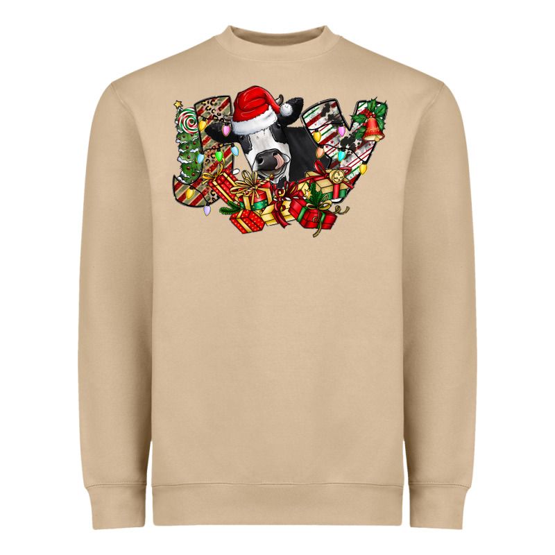 Christmas Joy Cow Heavyweight Sweatshirt by CowhideDigitalArt | Teevron