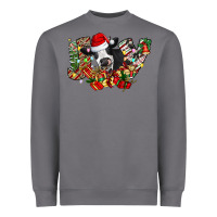 Storm Christmas Joy Cow Heavyweight Sweatshirt - CowhideDigitalArt