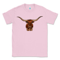 Bubblegum Pink texas longhorn illustration Classic Tee - CowhideDigitalArt