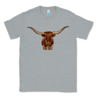 Heather Grey texas longhorn illustration Classic Tee - CowhideDigitalArt