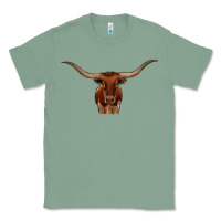 Sage texas longhorn illustration Classic Tee - CowhideDigitalArt
