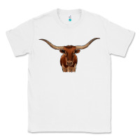 White texas longhorn illustration Classic Tee - CowhideDigitalArt