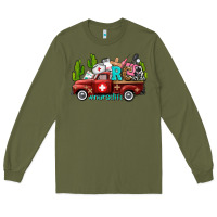 Army Green rca nurse truck with cactus Long Sleeve Tee - AdoDesignShop