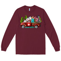 Burgundy rca nurse truck with cactus Long Sleeve Tee - AdoDesignShop