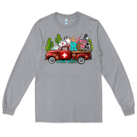 Heather Grey rca nurse truck with cactus Long Sleeve Tee - AdoDesignShop