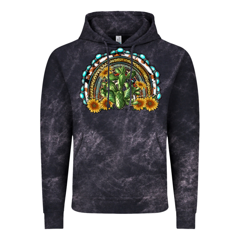 Western Rainbow With Cactus Vintage Hoodie by RanaPortraitStore | Teevron