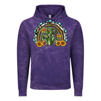 Cloud Purple western rainbow with cactus Vintage Hoodie - RanaPortraitStore