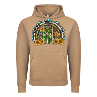 Vintage Coffee western rainbow with cactus Vintage Hoodie - RanaPortraitStore