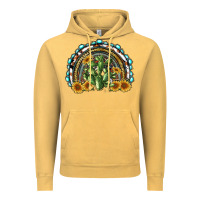 Vintage Mustard western rainbow with cactus Vintage Hoodie - RanaPortraitStore