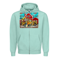 Seafoam western truck farm animals mousepad Zipper Hoodie - BarkalooDesign