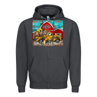 Smoke western truck farm animals mousepad Zipper Hoodie - BarkalooDesign