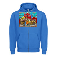 True Royal western truck farm animals mousepad Zipper Hoodie - BarkalooDesign