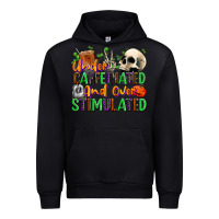 Black Under Caffeinated and Over Stimulated Urban Hoodie - texasbilliewilder