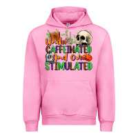 Fuchsia Pink Under Caffeinated and Over Stimulated Urban Hoodie - texasbilliewilder