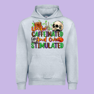 Under Caffeinated And Over Stimulated Urban Hoodie Designed By Texasbilliewilder