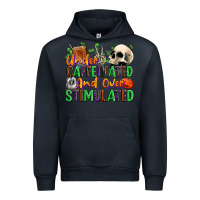 Navy Under Caffeinated and Over Stimulated Urban Hoodie - texasbilliewilder
