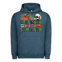 Pigment Midnight Navy Under Caffeinated and Over Stimulated Urban Hoodie - texasbilliewilder