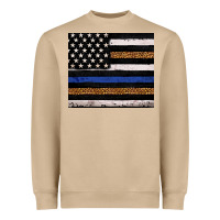 Mushroom Back to blue USA flag leopard police 20oz tumbler Heavyweight Sweatshirt - Neo Western