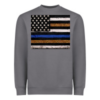 Storm Back to blue USA flag leopard police 20oz tumbler Heavyweight Sweatshirt - Neo Western