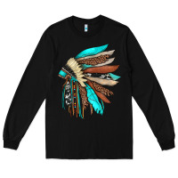 Black indian headdress Long Sleeve Tee - JahusDesignShop