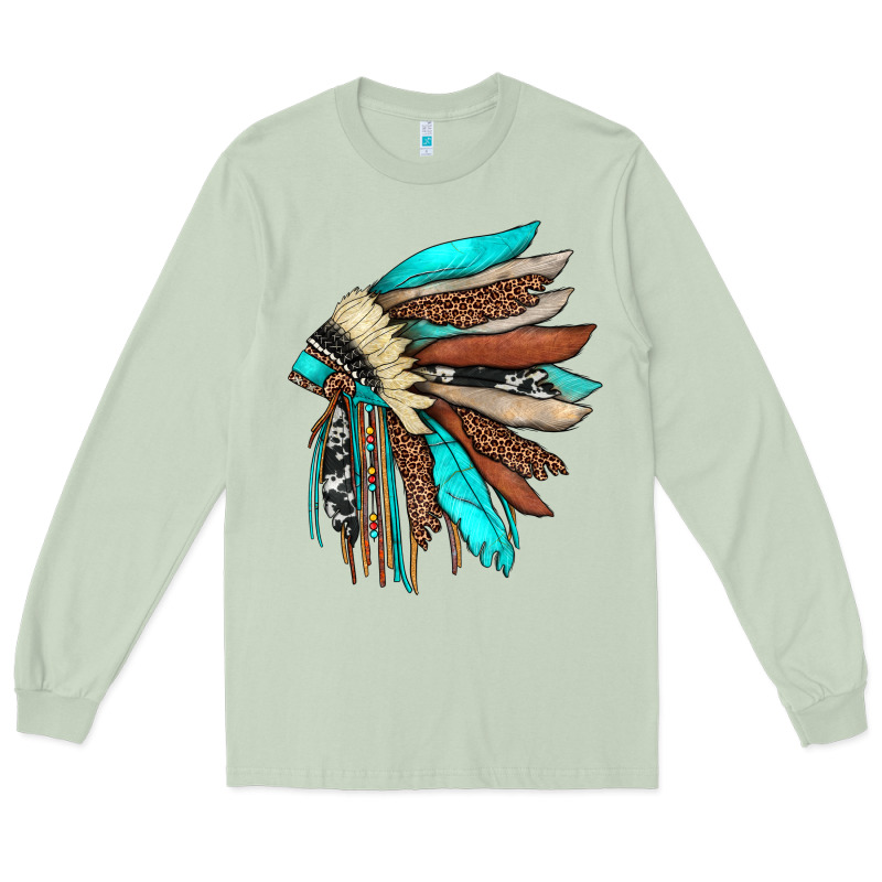 Indian Headdress Long Sleeve Tee by JahusDesignShop | Teevron